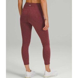 Lululemon Invigorate High-Rise Tight 25" Heathered Mulled Wine Size 4